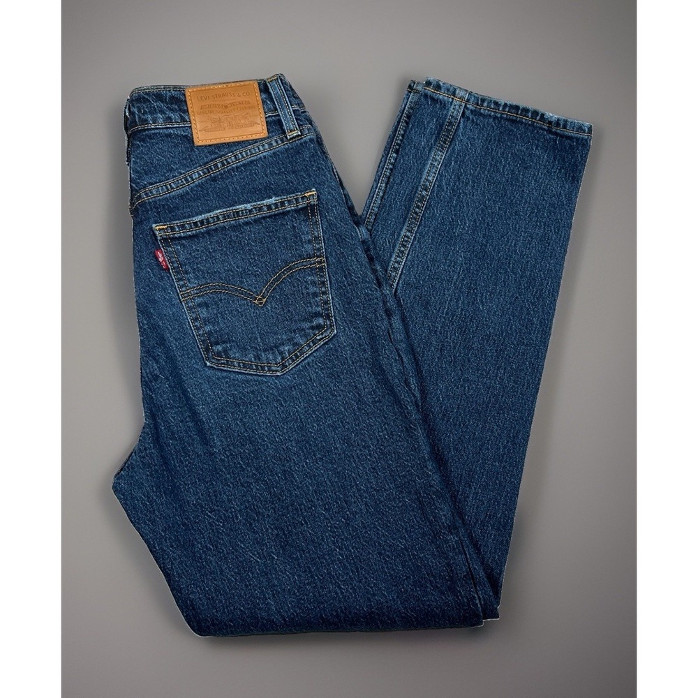 Levis Premium 70's High Slim Straight Jeans Womens 26x29 Medium Wash Denim EUC